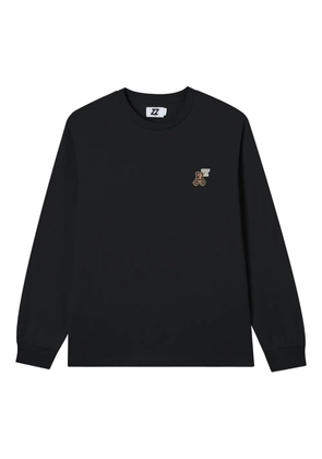 izzue bear-logo long-sleeve T-shirt - Black