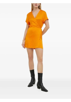 American Vintage Widland wrap-front mini dress - Orange