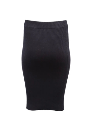 Vince ribbed elasticated-waistband midi skirt - Blue