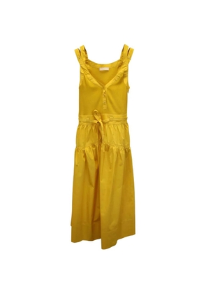 Ulla Johnson Lilith belted midi dress - Yellow