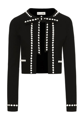 Oscar de la Renta bubble-trim cardigan - Black