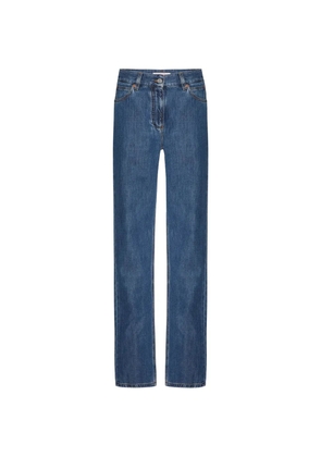 Valentino Garavani mid-rise cotton-blend jeans - Blue