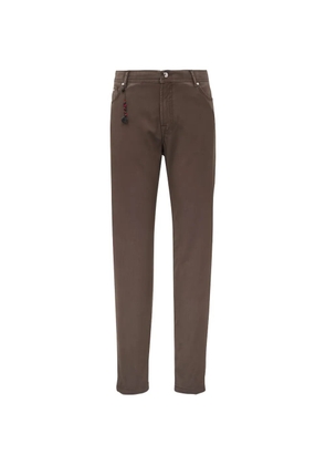 Marco Pescarolo solid trousers - Brown