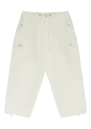 RHUDE washed parachute track pants - White