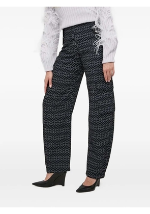 Patrizia Pepe geometric-print trousers - Black