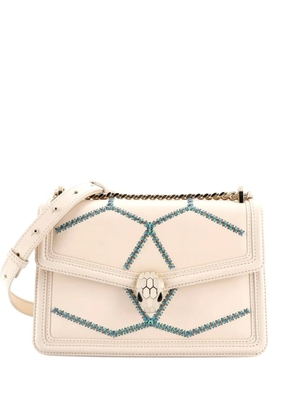 Bvlgari Pre-Owned Serpenti Forever Whipstitched Leather Small shoulder bag - Neutrals