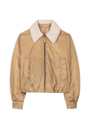 Luisa Cerano zip-up collar jacket - Neutrals