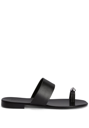 Giuseppe Zanotti Norbert leather toe-loop sandals - Black