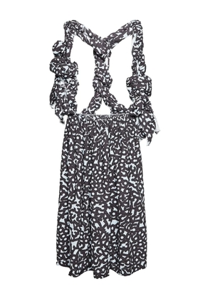 Comme Des Garçons printed midi pinafore dress - Black