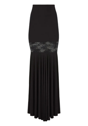 Nina Ricci lace-panel maxi skirt - Black