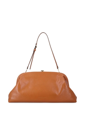 Alberta Ferretti top-handle leather clutch bag - Brown