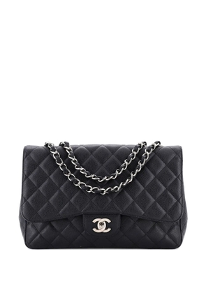 CHANEL Pre-Owned Classic Single Flap Bag Quilted Caviar Jumbo shoulder bag - Black