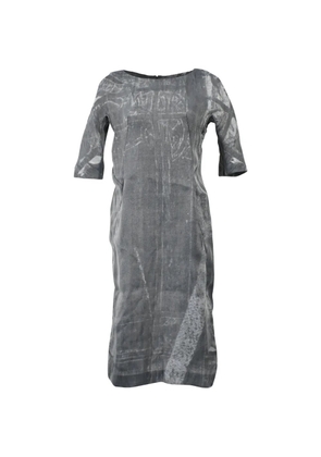 Marni Pre-Owned bleach-effect short-sleeve midi dress - Grey