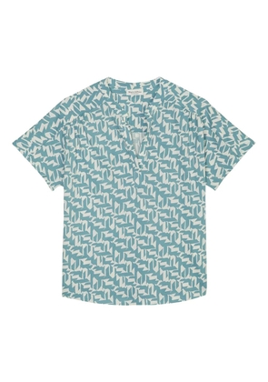 Marc O'Polo geometric-print short-sleeve top - Blue