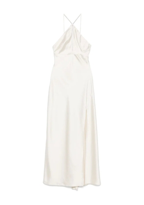 Patrizia Pepe halterneck maxi dress - Neutrals