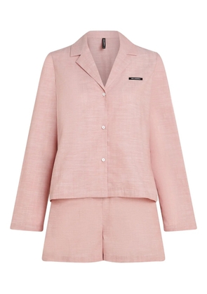 Karl Lagerfeld logo-appliqué pajama set - Pink