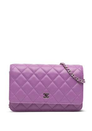 CHANEL Pre-Owned 2019 CC Quilted Lambskin Wallet on Chain crossbody bag - Purple