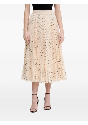 Joop! Salma polka-dot pleated midi skirt - Neutrals