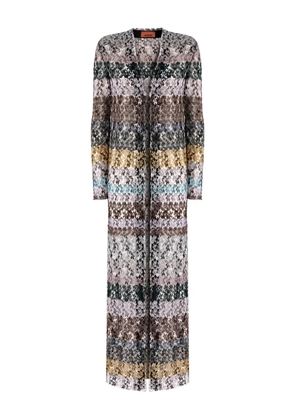 Missoni knitted long cardigan - Brown