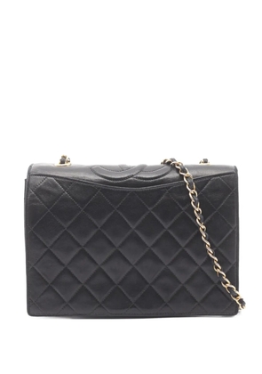 CHANEL Pre-Owned 1989-1991 diamond-quilting chain-strap shoulder bag - Black