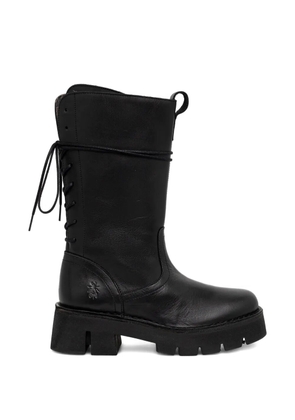 Fly London lace-up platform boots - Black