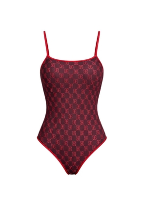 HUGO monogram swimsuit - Red