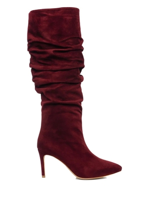 GINISSIMA 80mm Eva Slouchy leather boots - Red