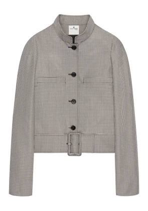 Courrèges buckle houndstooth-pattern jacket - Neutrals