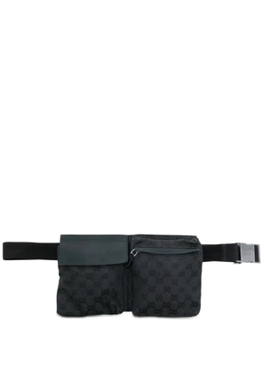 Gucci Pre-Owned 2000-2015 GG Canvas Double Pocket belt bag - Black