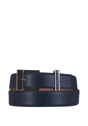 KHAITE Manhattan buckle leather belt - Blue