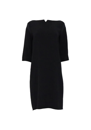 The Row Pre-Owned V-cut short-sleeve midi dress - Black