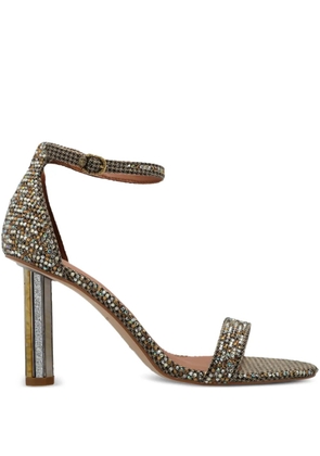 Kurt Geiger London 85mm Perspex embellished sandals - Neutrals