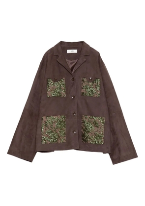 Muller Of Yoshiokubo sequin-embellished jacket - Brown