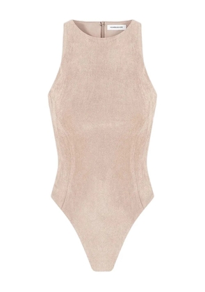 Manière De Voir Adele racer-neck bodysuit - Neutrals