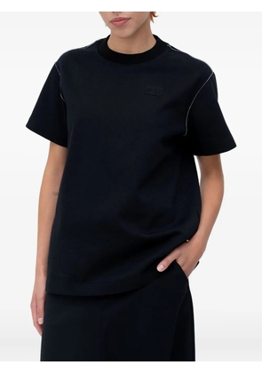 Nº21 contrast-stitch logo-patch T-shirt - Black