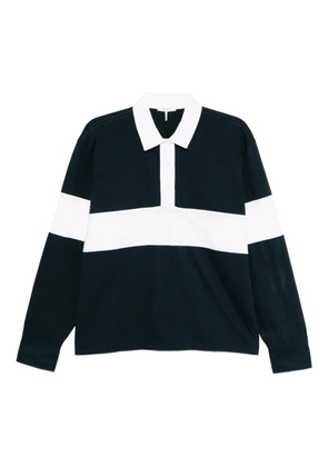 rag & bone striped collared polo top - Blue