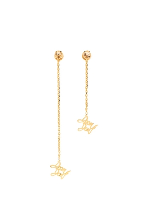 DSQUARED2 chain script earrings - Gold