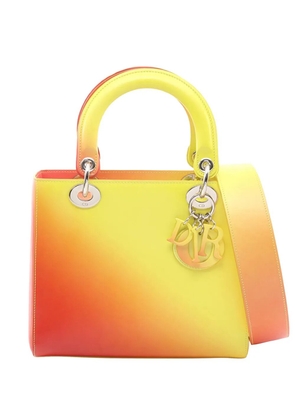 Christian Dior Pre-Owned 2010-2026 Medium Ombre Calfskin Lady Dior satchel - Yellow
