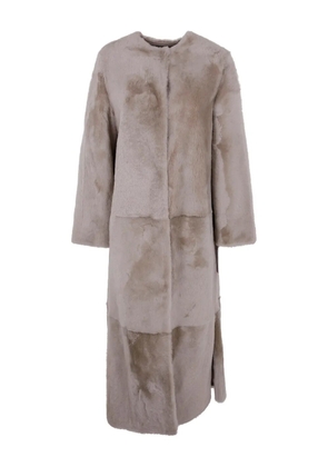 Yves Salomon panelled fur coat - Neutrals