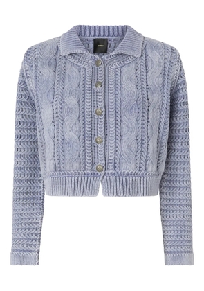 PINKO cable-knit button cardigan - Blue