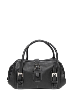 Loewe Pre-Owned buckle leather bag - Black