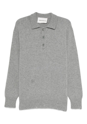 AMARANTO button polo shirt - Grey