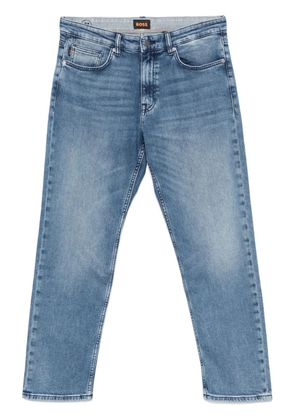BOSS logo-patch straight-leg jeans - Blue