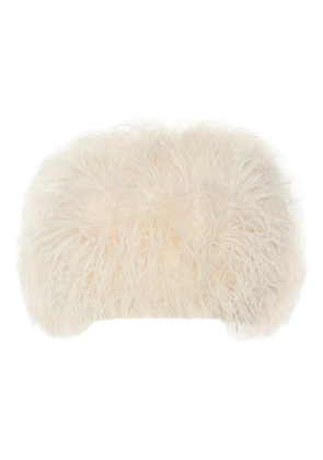 LAPOINTE feather strapless top - Neutrals