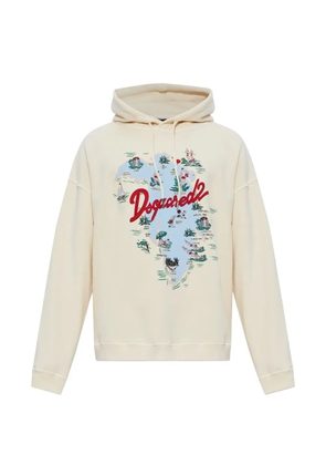 DSQUARED2 graphic-print hoodie - Neutrals