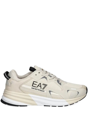 Ea7 Emporio Armani logo-print sneakers - Neutrals