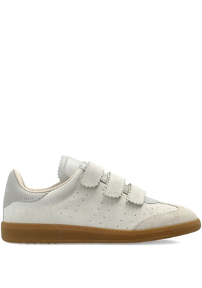 ISABEL MARANT scallop-trim strap sneakers - Neutrals