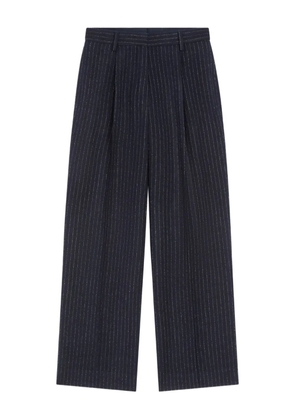 DRIES VAN NOTEN pinstripe wool trousers - Blue