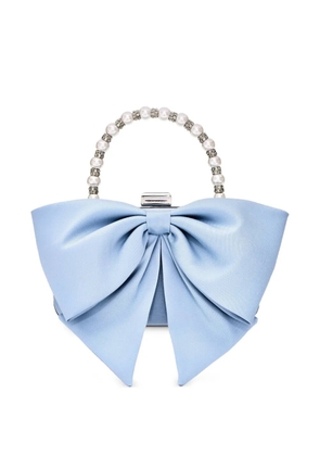 Sachin & Babi bow-pearl clutch bag - Blue