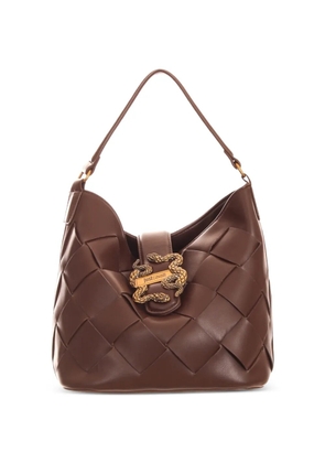 Just Cavalli woven-design shoulder bag - Brown